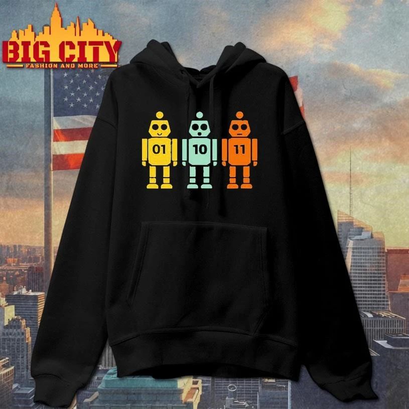 01 10 11 robot graphic shirt