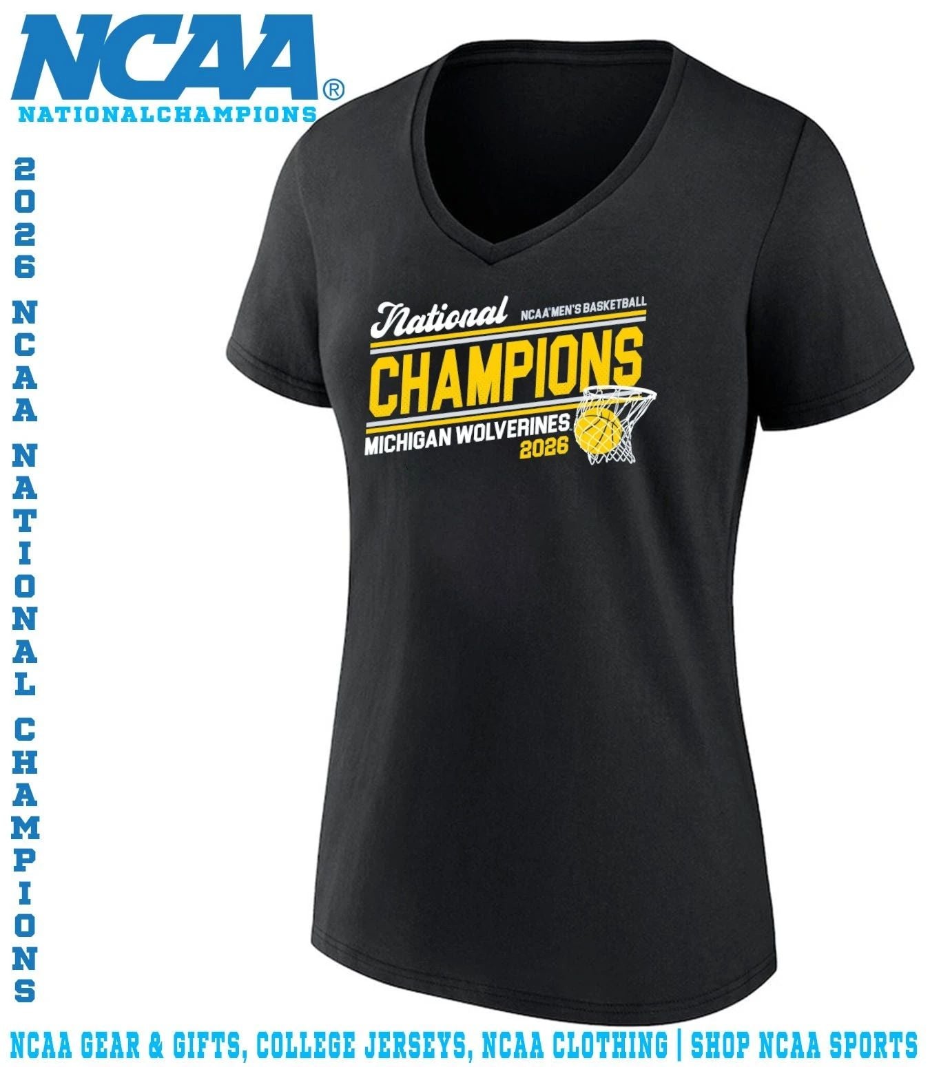 Michigan 2026 Basketball National Champions Action Play shirt