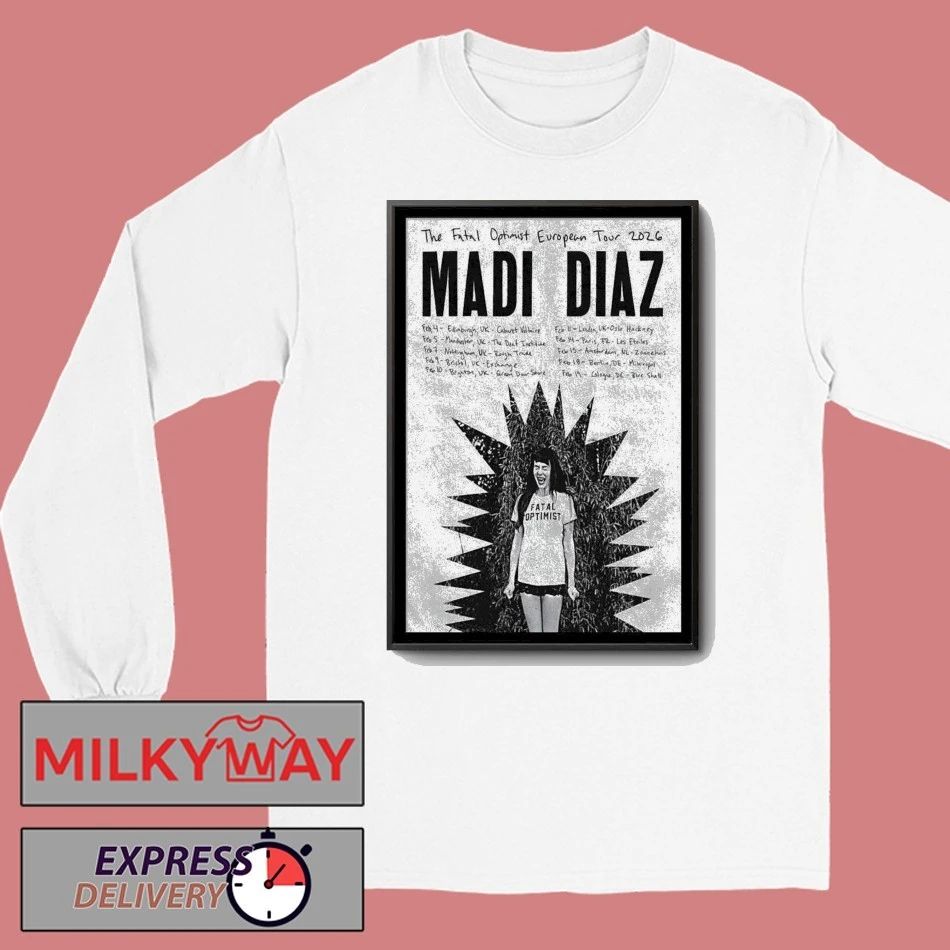 Madi Diaz The Fatal Optimist European Tour 2026 Poster shirt