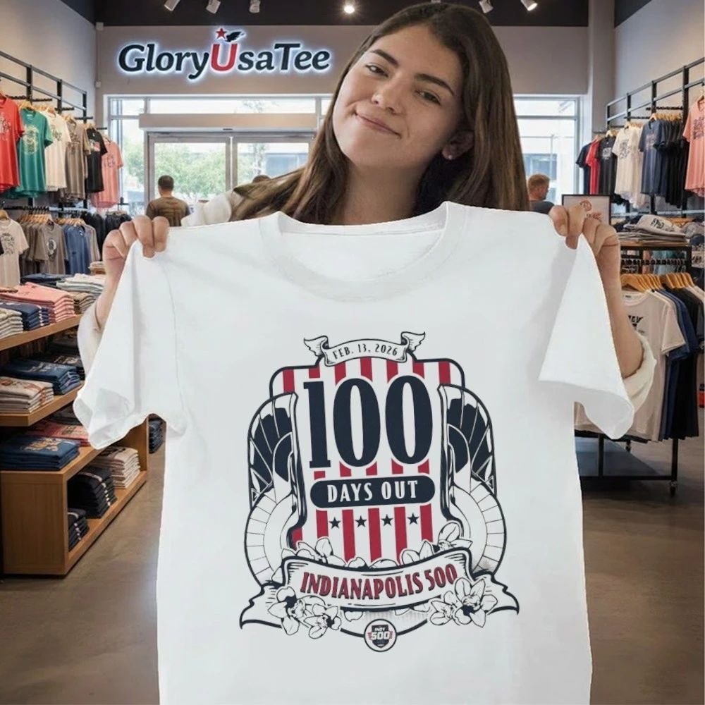 Indianapolis 500 100 Days Out Feb 13-2026 T-Shirt