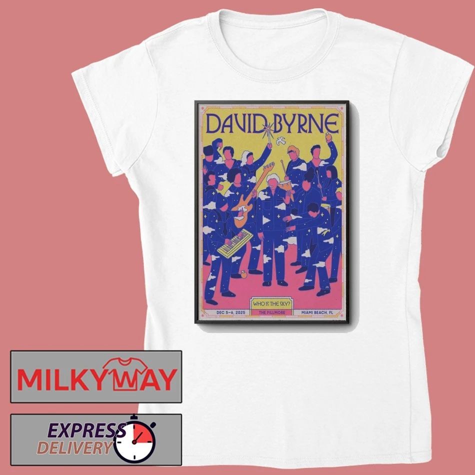 David Byrne 12 5-12 6 2025 Miami Beach FL Poster shirt