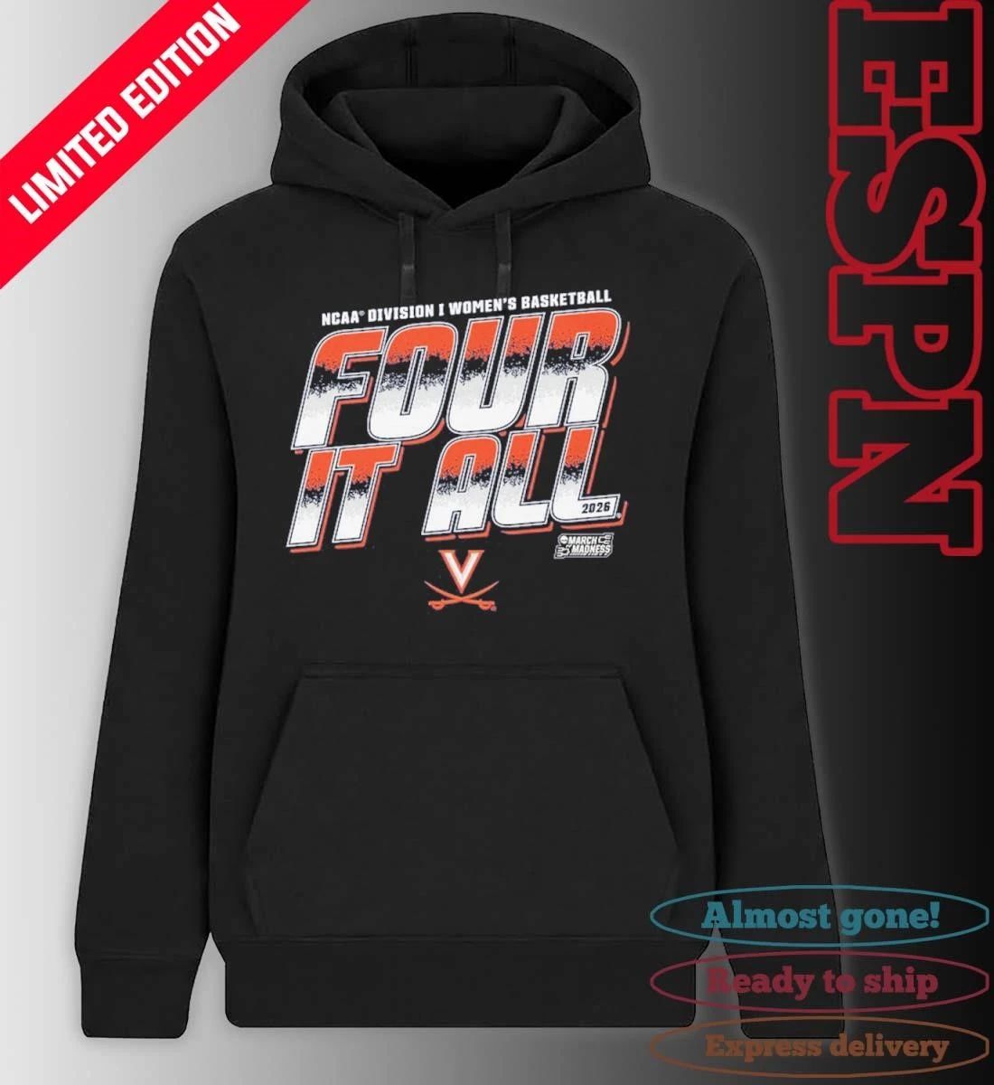Virginia Women’s Basketball Four It All 2026 March Madness Shirt