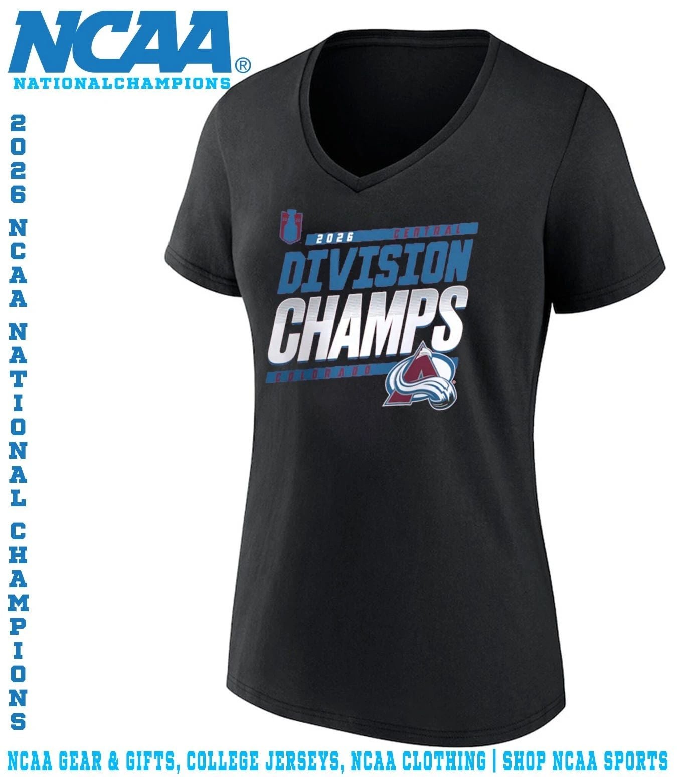 Colorado Avalanche 2026 Central Division Champions locker room shirt