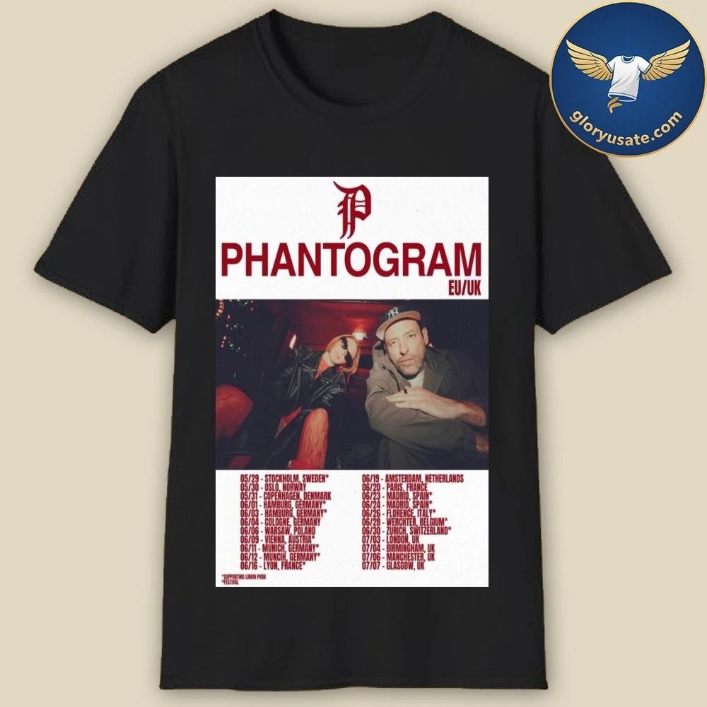 Phantogram Europe UK 2026 Poster Shirt