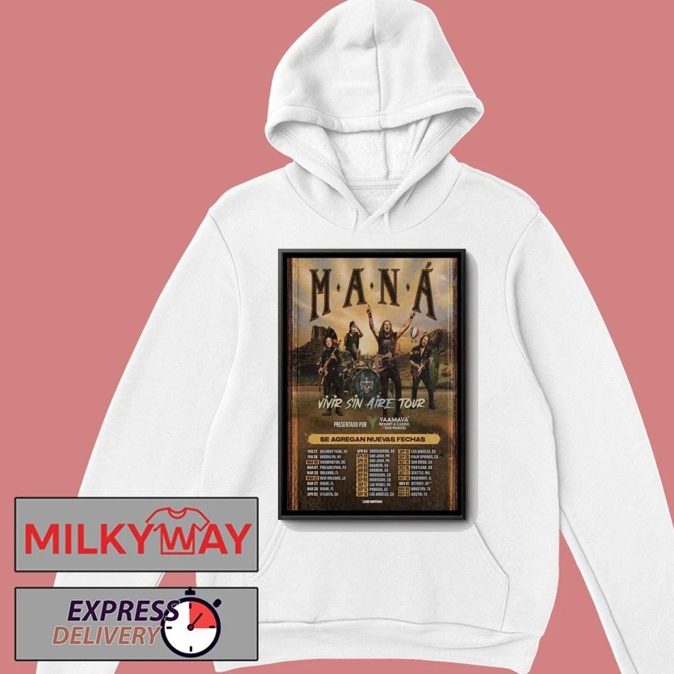 Maná Vivir Sin Aire Tour 2026 Poster shirt
