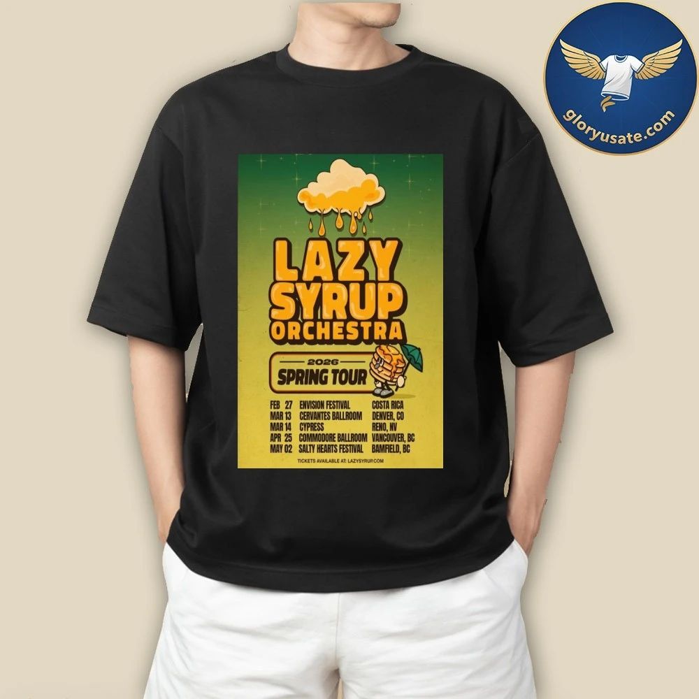 Lazy Syrup Orchestra Spring Tour 2026 Poster Shirt