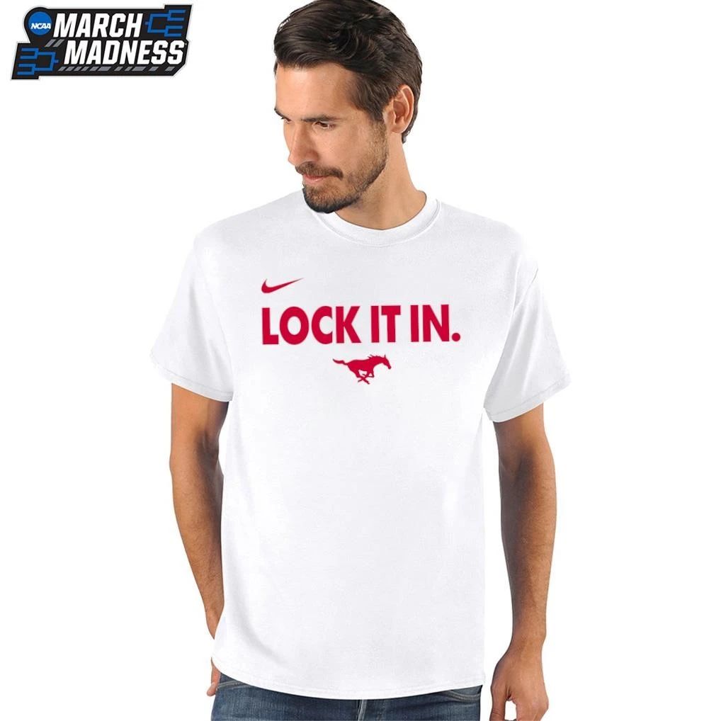 SMU Mustangs Men’s Basketball Lock It In 2026 T-Shirt