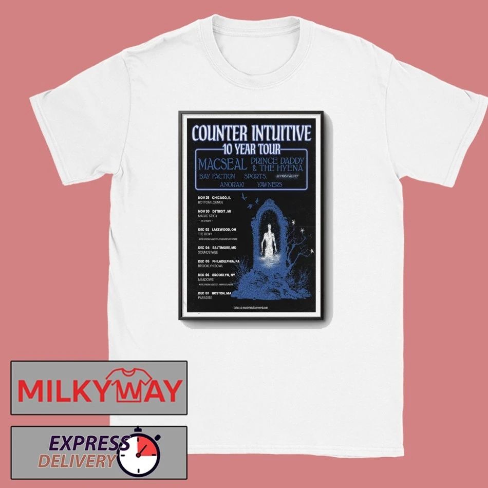 Yawners Counter Intuitive 10 Year Tour Poster shirt