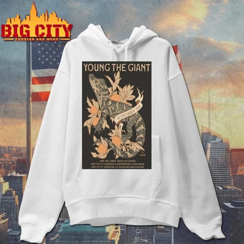 Limited Edition Young The Giant Victory Garden Tour 2026 Poster Shirt