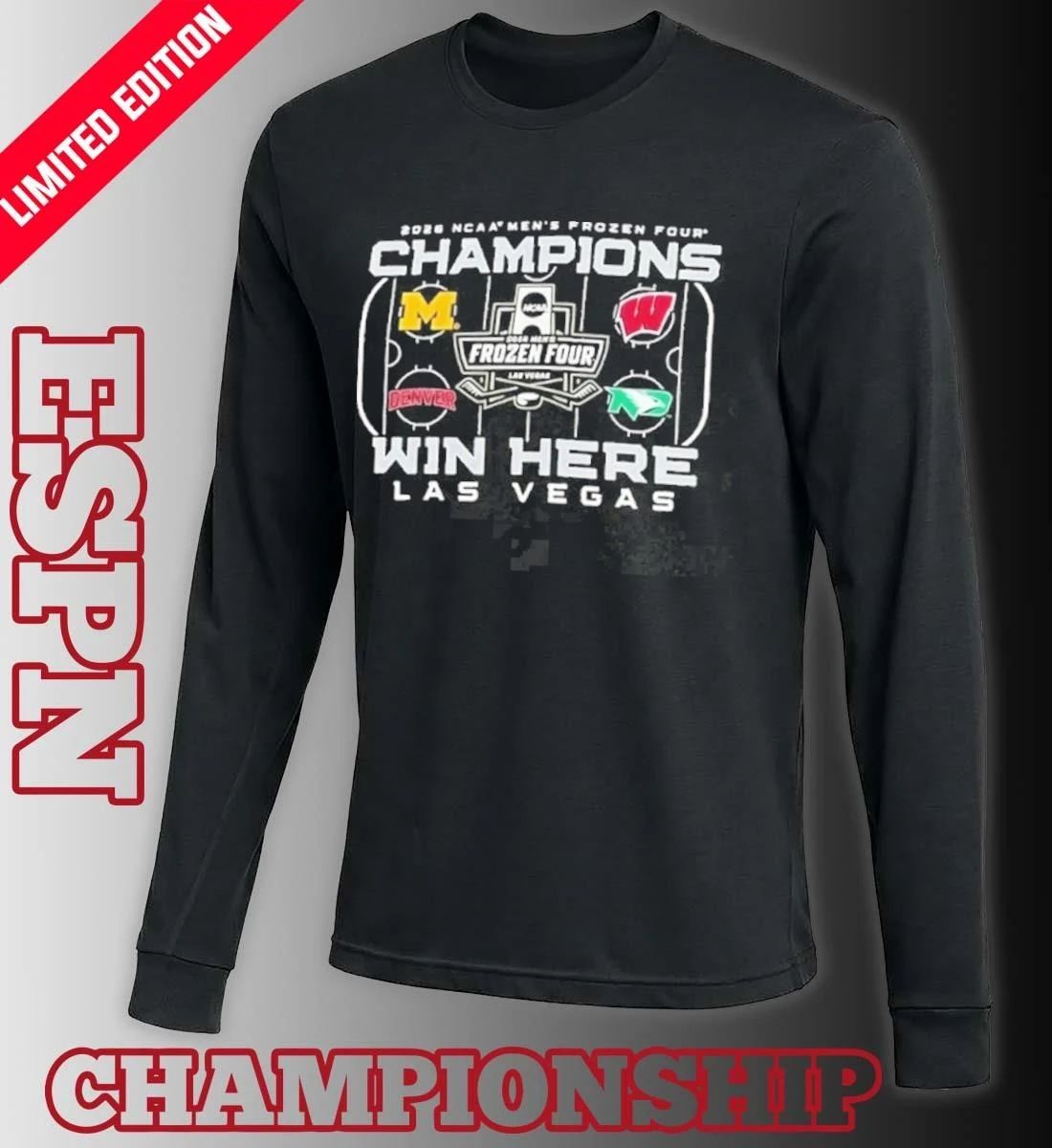 Men’s Frozen Four Champions Win Here 4 Teams Shirt