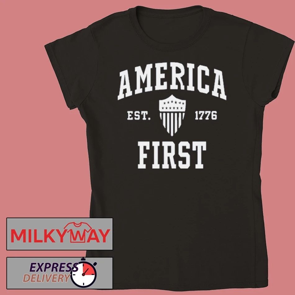 America First Collegiate Hoodie Navy Shirt