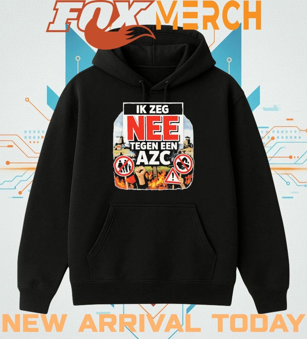 Ik zeg nee tegen AZC dutch protest statement t-shirt