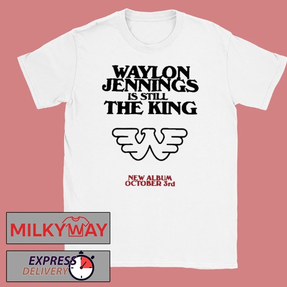 Waylon Jennings White Waylon is Still the King Shirt