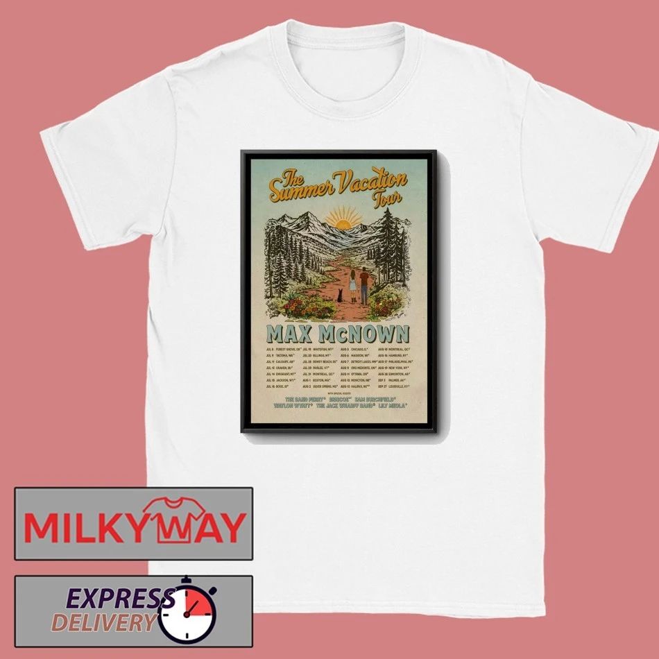 Max McNown 2026 The Summer Vacation Tour Poster shirt