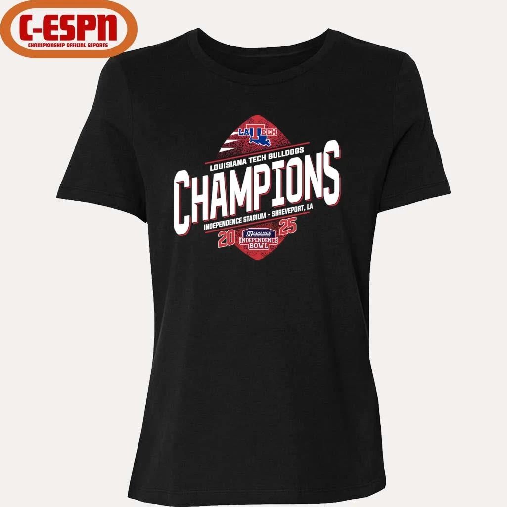 Louisiana Tech Football 2025 Independence Bowl Champions T-Shirt