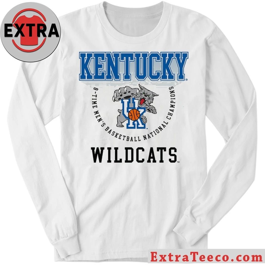 Original Kentucky Wildcats 8 Time Men’s Basketball National Champions Banner Legacy Basketball Logo Shirt
