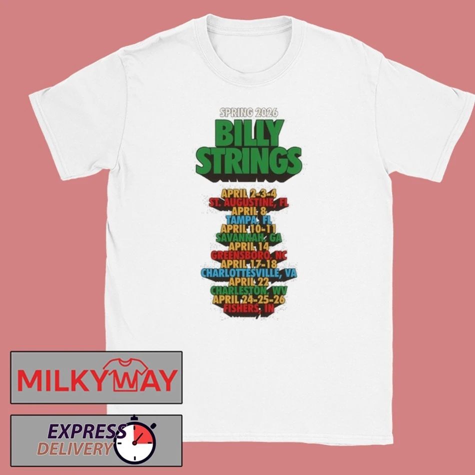 Billy Strings Funky Text Tee with Dates shirt