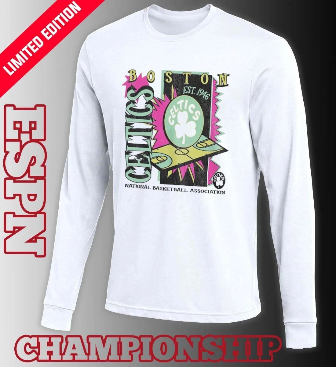 Boston Celtics NBA Neon Court Shock T-Shirt