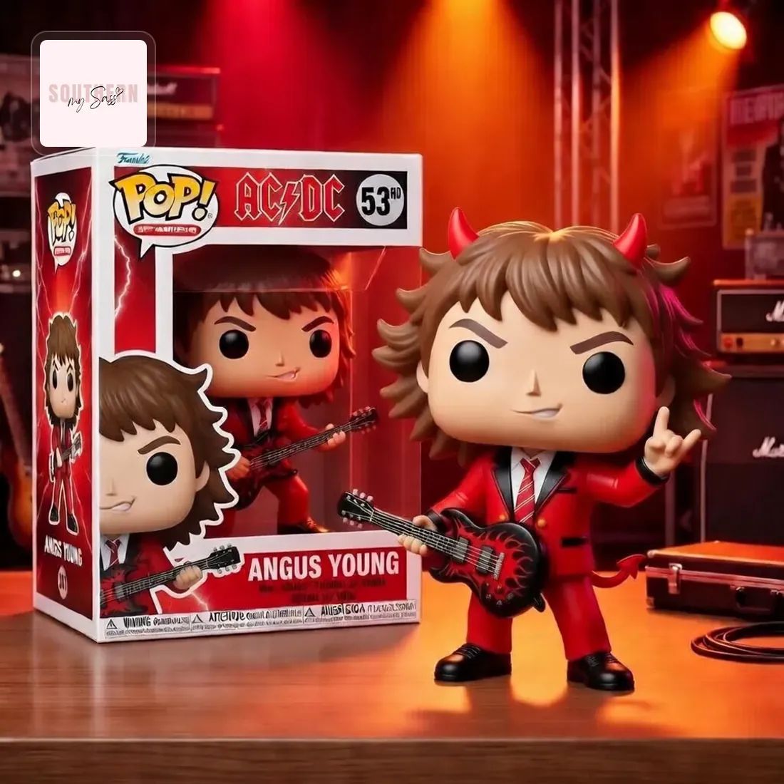 AC/DC Angus Young Funko Pop 53rd Edition Devil Outfit Vinyl Pop Figure Doll