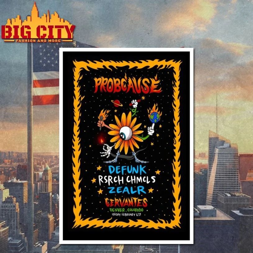 ProbCause Cervantes Show Poster T-shirt