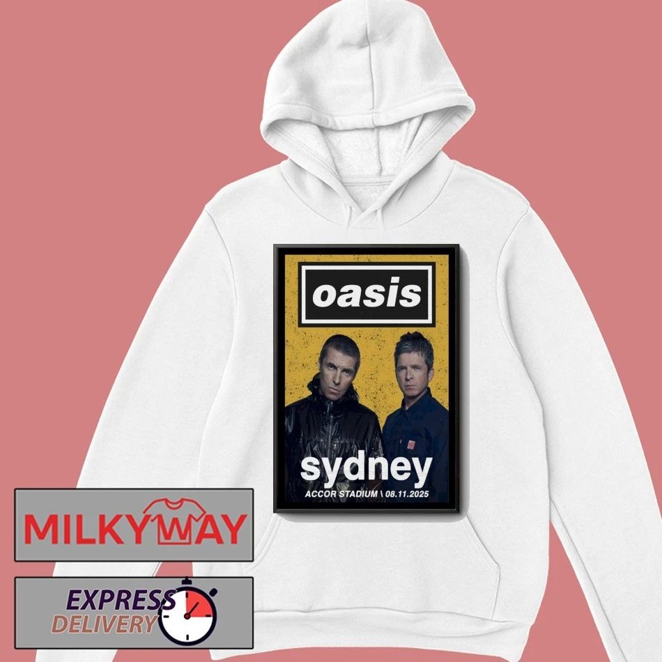OASIS Nov 08 2025 Tour SYDNEY Accor Stadium Poster shirt