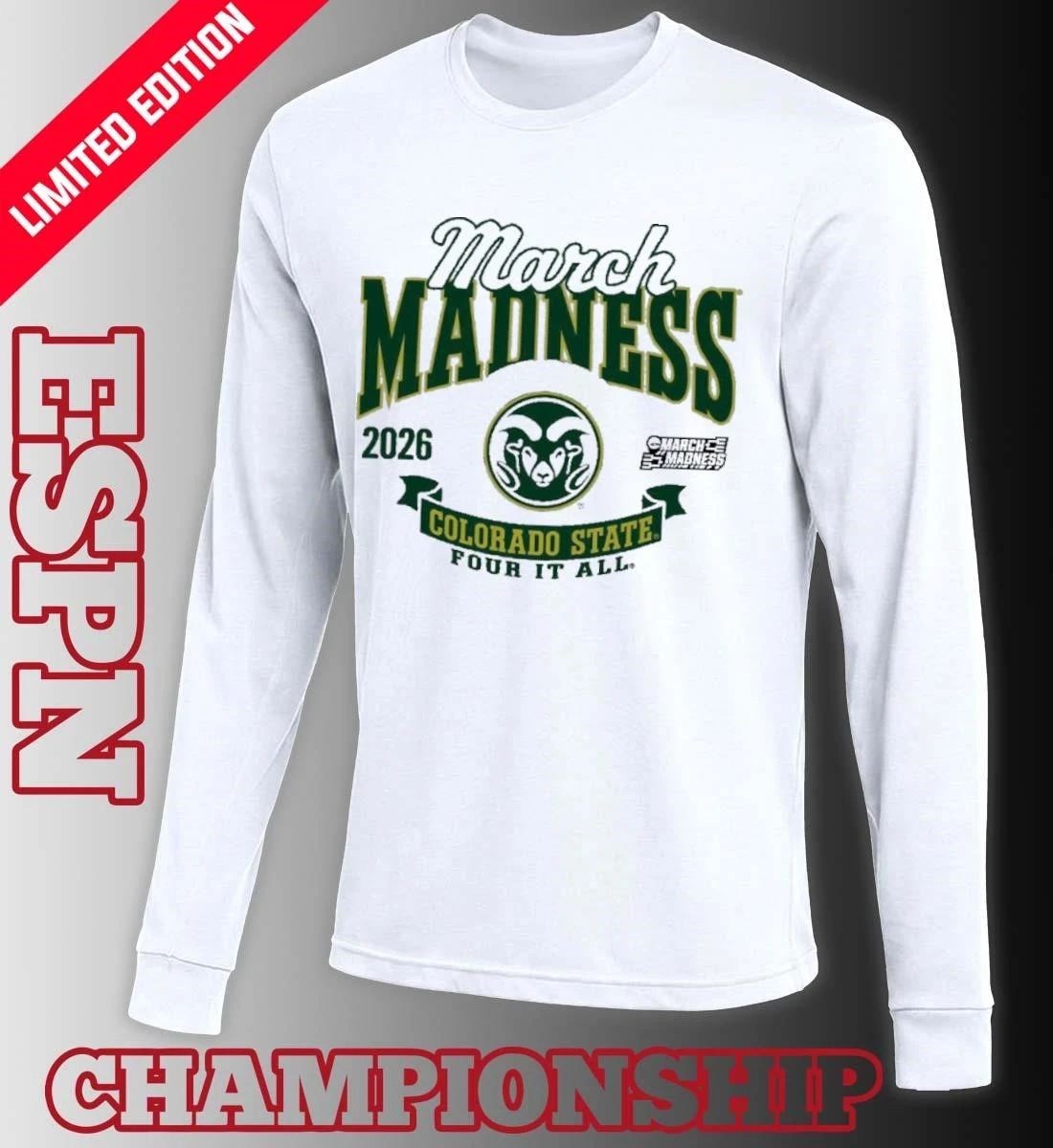 Colorado State Rams Women’s Basketball 2026 NCAA March Madness Bound T-Shirt