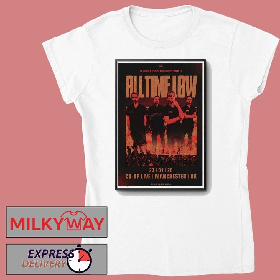 All Time Low Jan 23 2026 Manchester, UK Poster shirt