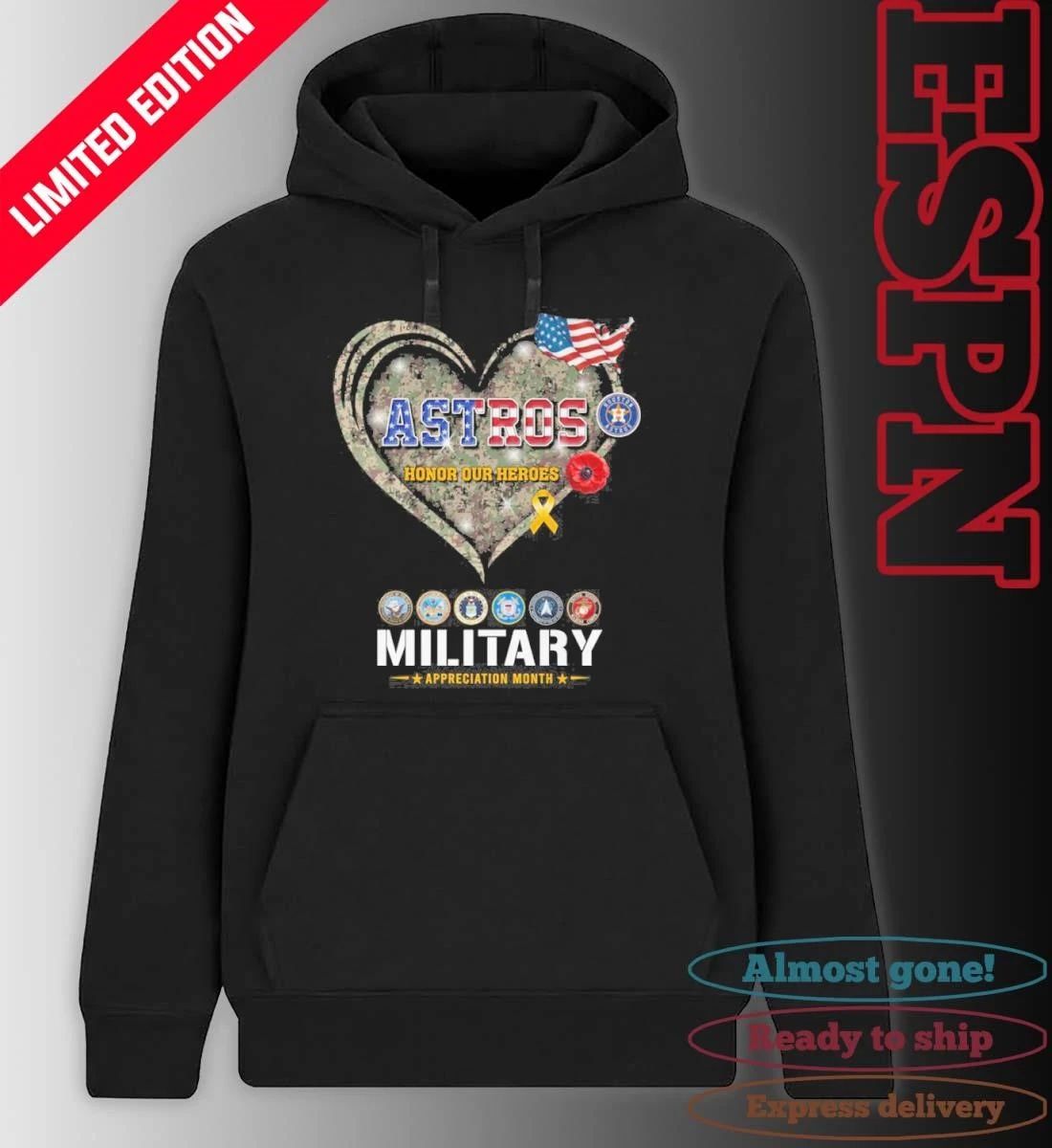 Houston Astros Honor Our Heroes Military Appreciation Month Shirt