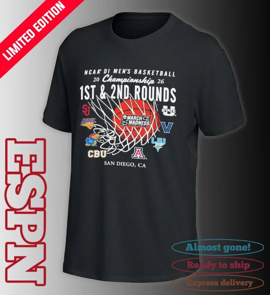 2026 NCAA DI Men’s Basketball 1st, 2nd Rounds – San Diego Shirt