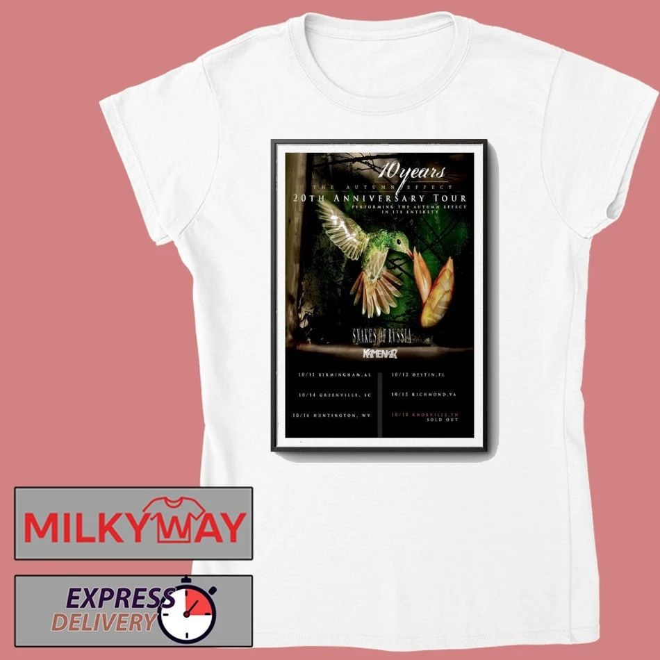 10 Years The Autumn Effect 10th Anniversary Tour 2025 October Poster shirt