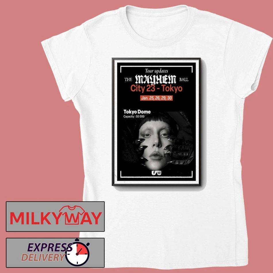 Lady Gaga Poster Jan 25-30 2026 Tokyo Dome shirt