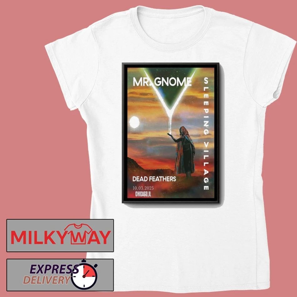 Mr Gnome Sleeping Village Illinois Poster shirt