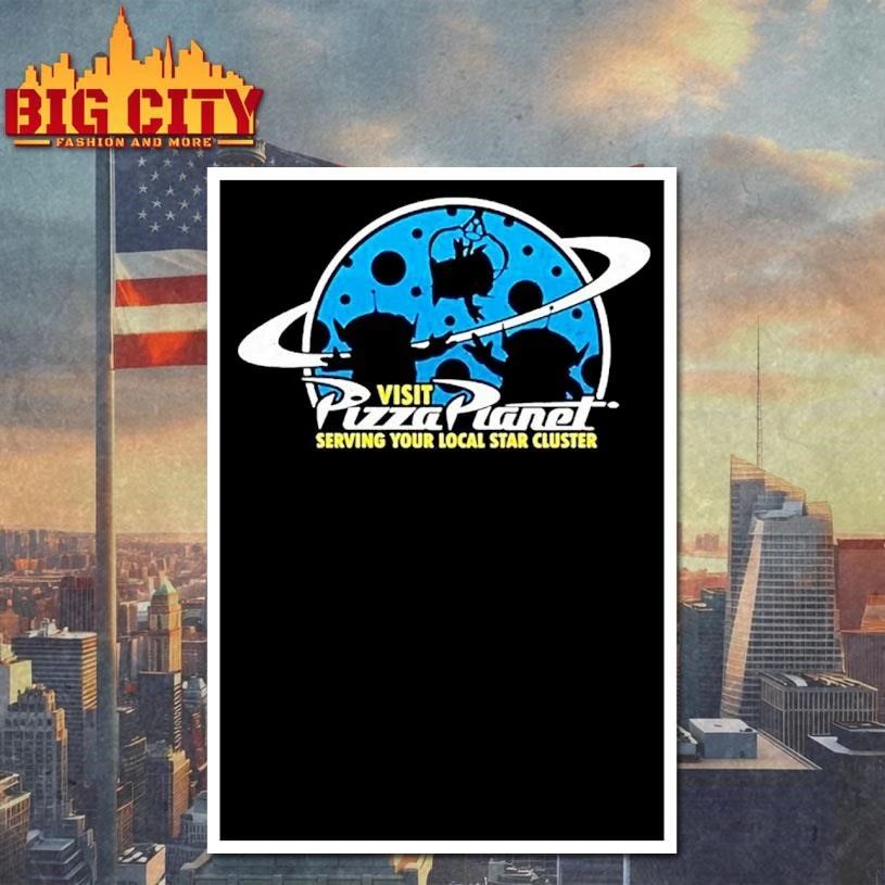Visit Pizza Planet Serving Your Local Star Cluster Graphic Shirt