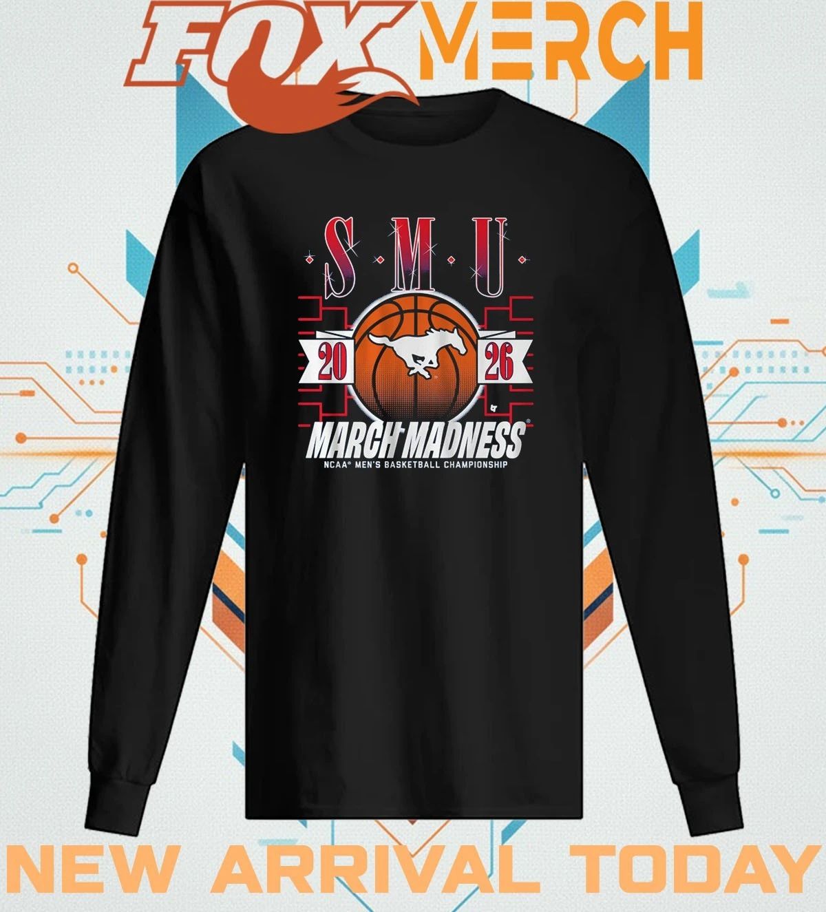 SMU Mustangs Men’s Basketball 2026 March Madness t-shirt