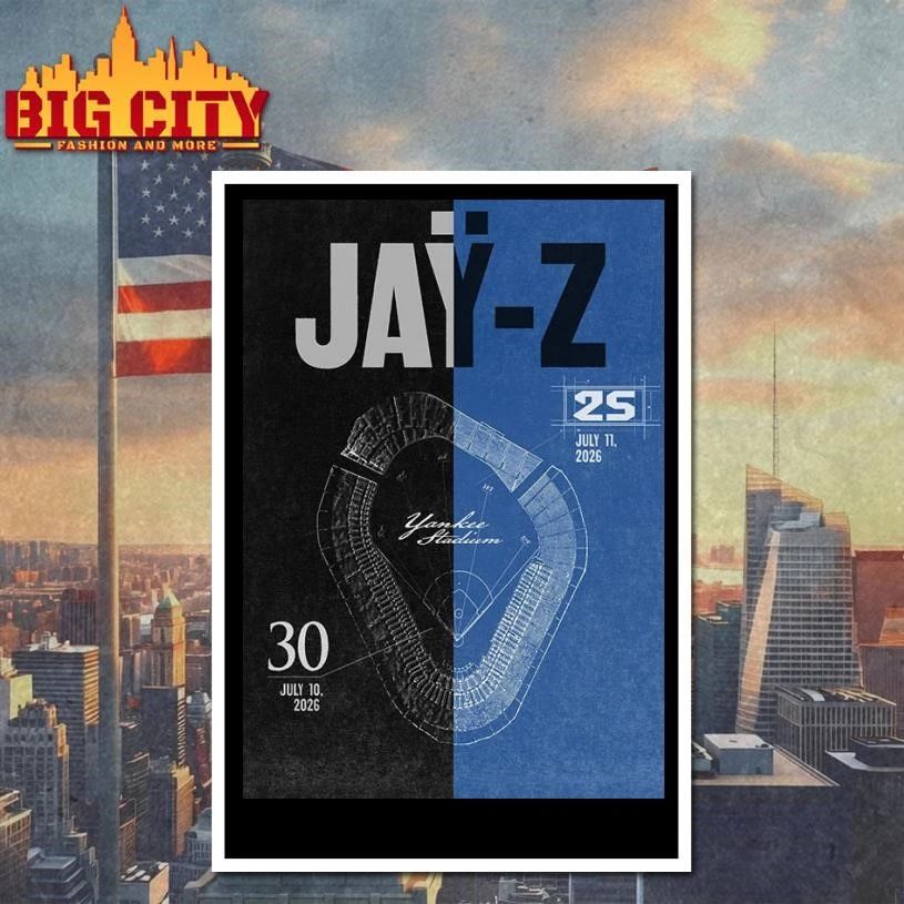 Jay Z 2 Night Celebration Reasonable Doubt And The Blueprint Iconic Album Turning Yankee Stadium 2026 Poster Shirt
