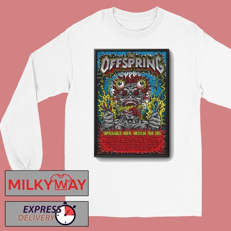The Offspring Supercharged NA 2026 Tour Poster shirt
