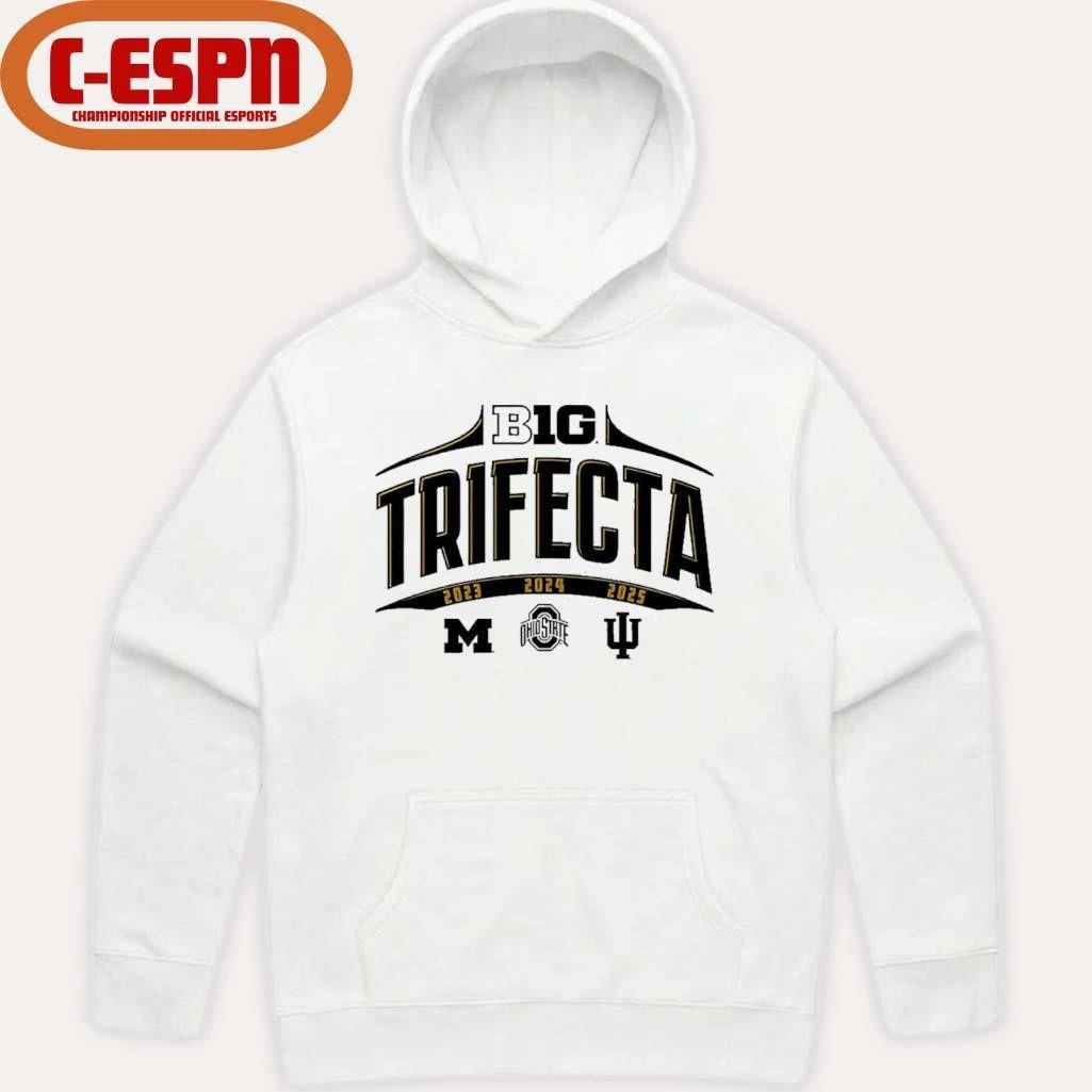 Ohio State, Michigan And Indiana Big Ten Trifecta Shirt