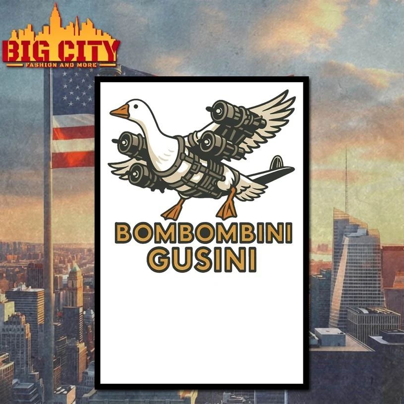 Bombombini Gusini Italian Brainrot Goose Bomber T-shirt