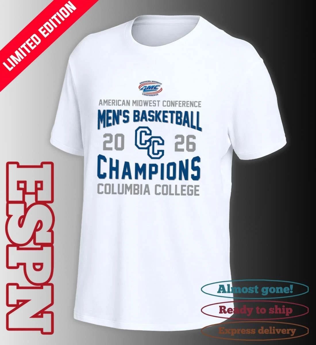 Columbia College 2026 AMC Men’s Basketball Champions Shirt