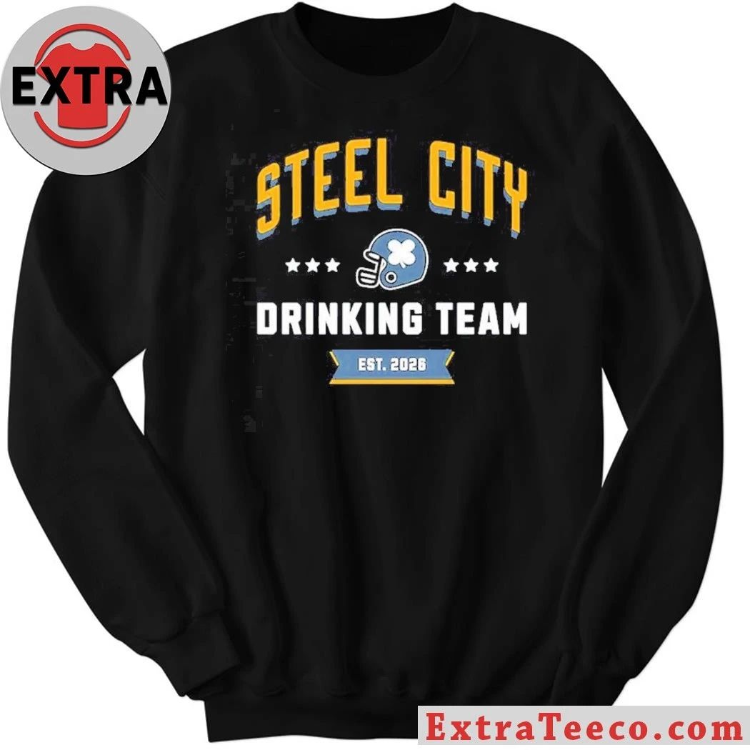 The Steel City Drinking Team t-shirt combines pride in the city of Pittsburgh with a spirit of camaraderie and fun