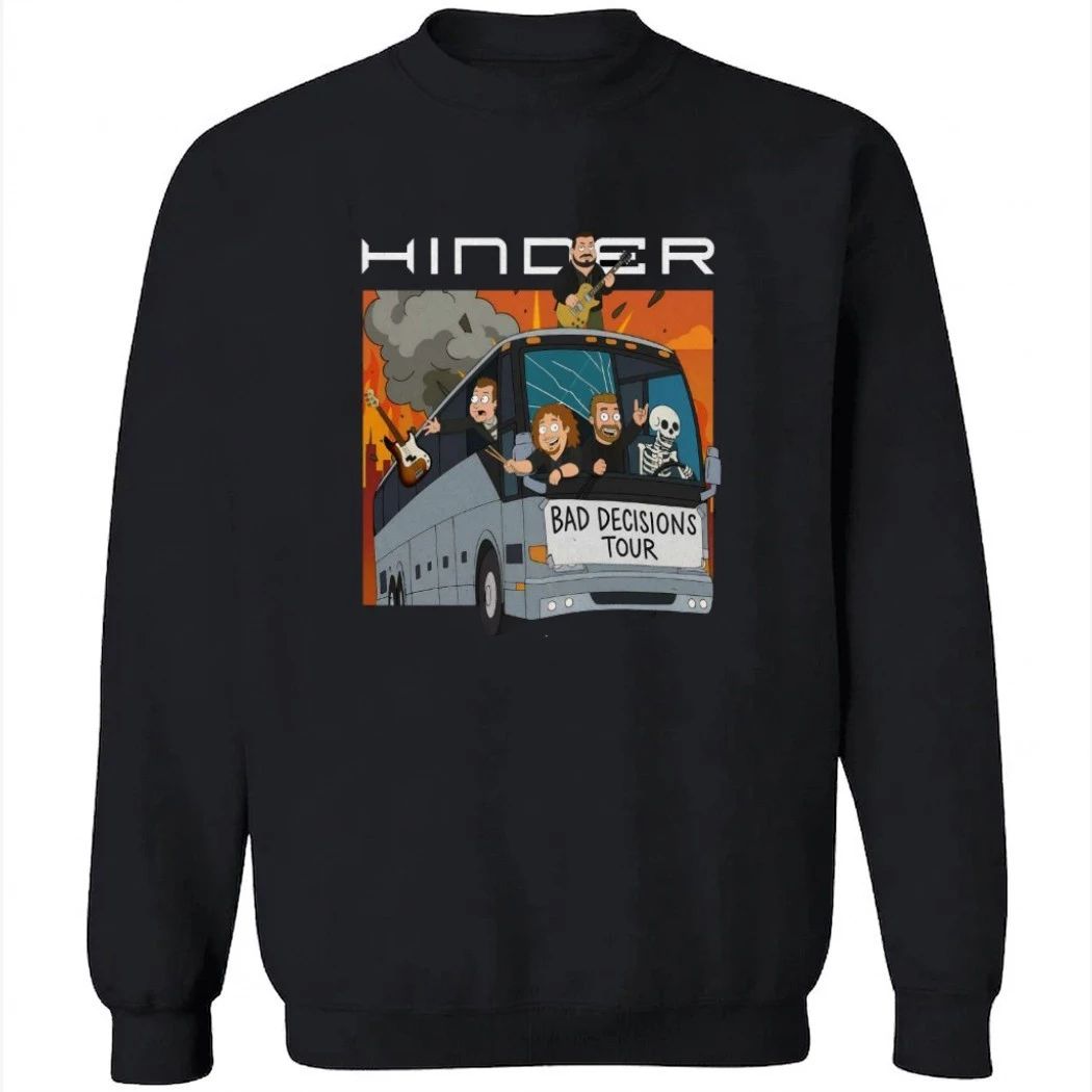 Hinder Bad Decisions 2026 Tour Shirt