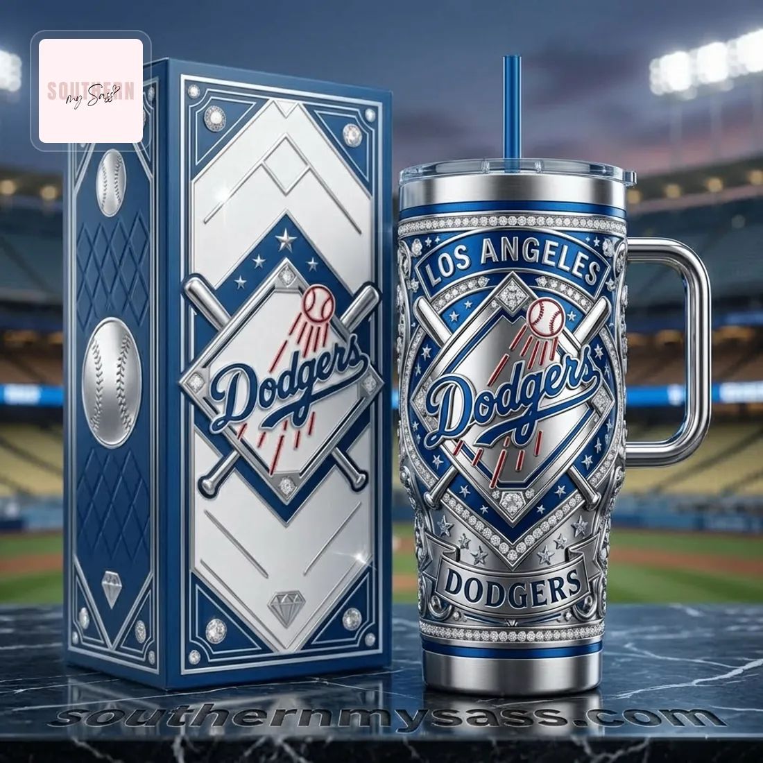 Los Angeles Dodgers Premium 3D Design Tumbler With Handle