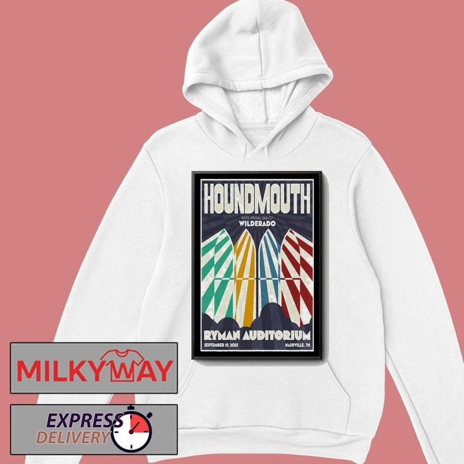 Houndmouth Tour September 19, 2025 Ryman Auditorium. Nashville, TN Poster shirt