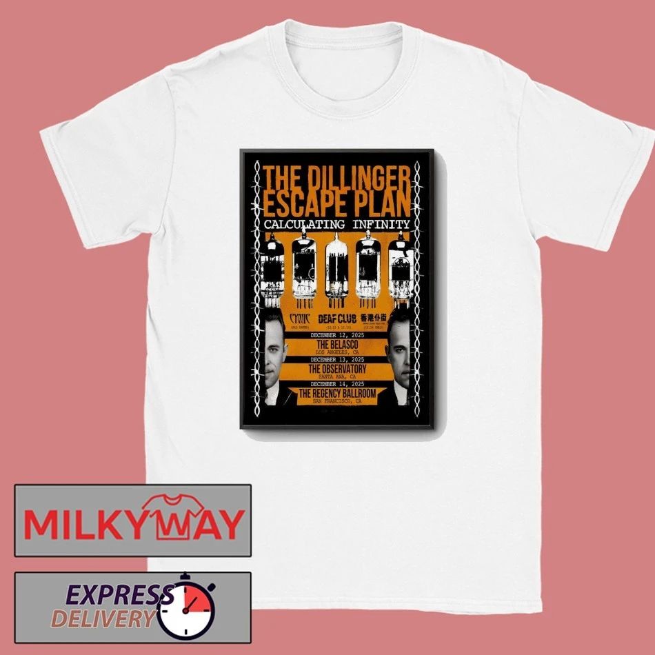 The Dillinger Escape Plan Dec 13 2025 The Observatory In Santa Ana CA Poster shirt