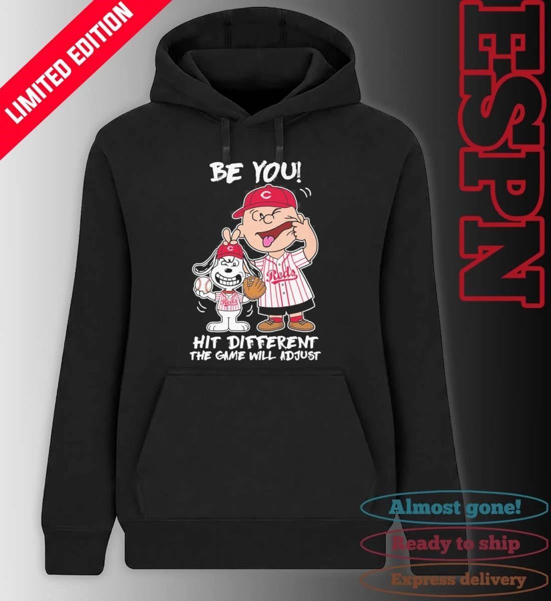 The Peanuts X Cincinnati Reds Be You Hit Different The Game Will Adjust Shirt