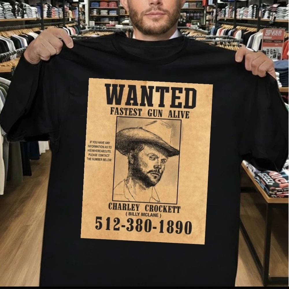 Charley Crockett Wanted Fastest Gun Alive Poster Shirt