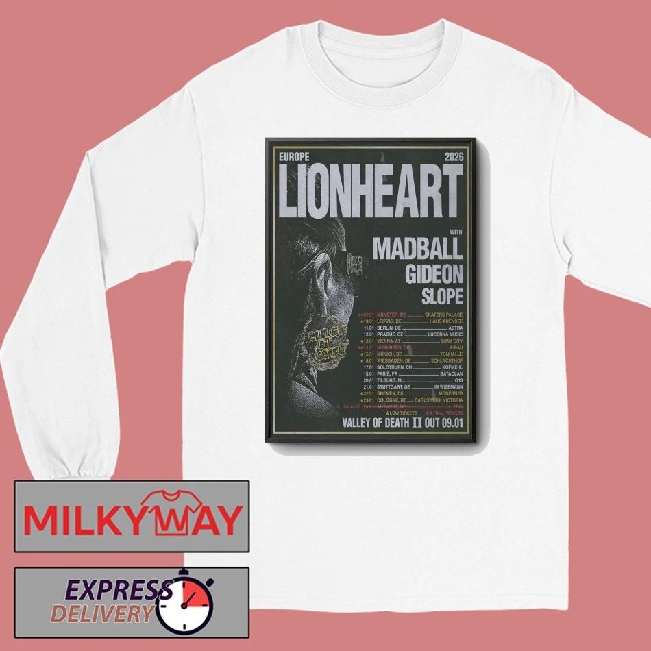 Lionheart Europe 2026 Shows Poster shirt