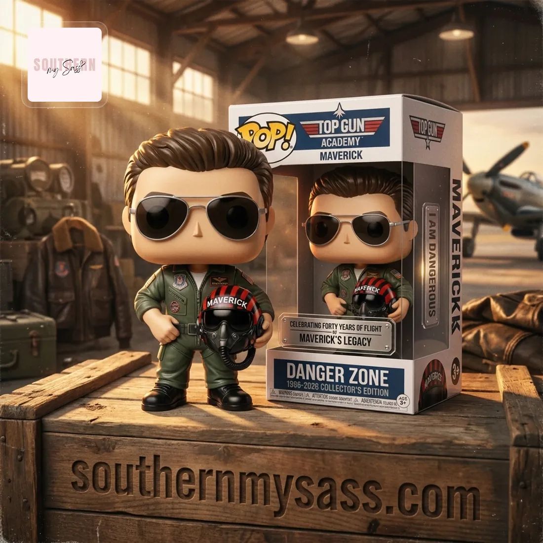 Gun Maverick 40th Anniversary 1986-2026 Pop Figure Doll