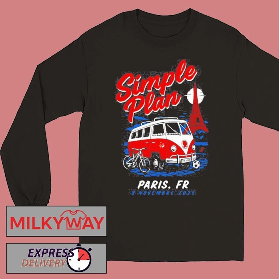 Simple Plan Paris La Défense Arena Tour 2025 Graphic T-Shirt