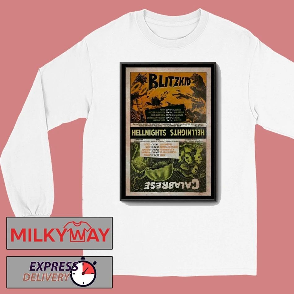 Blitzkid And Calabrese Hellnights Tour 2025 Poster shirt